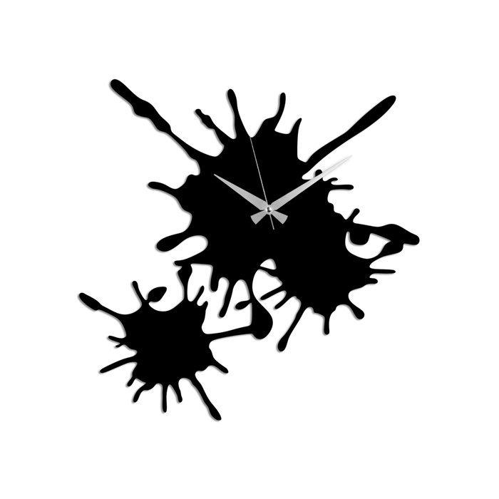 Wallity Reloj de Pared Decorativo de Metal Negro